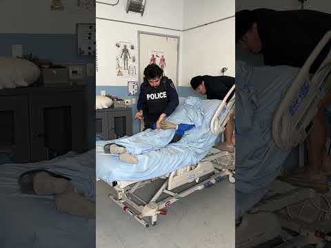 Suspect tricks the police in the hospital with a fake patient #shorts
