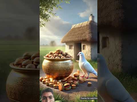 The farmer drinks all the milk The pigeon burger brings a pot of gold #ai #pigeon #farmer #milk