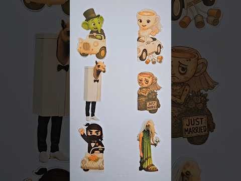 Italian Brainrot Wedding Paper Line Matching Puzzle #ytshorts #trending #brainrot #vira