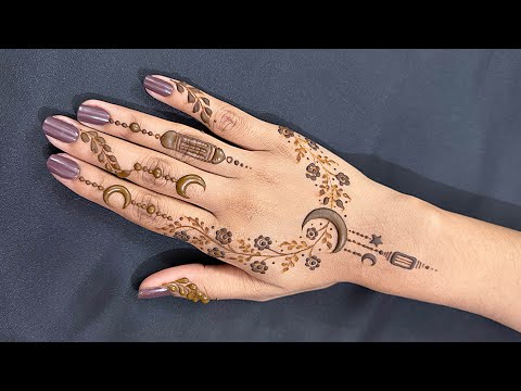 Eid-ul-Adha design 3: eid ka chand mehendi🌙