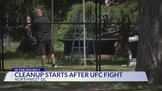 Cleanup starts after White House UFC fight