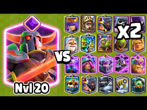 SUPER PEKKA EVO NIVEL 20 vs TODAS LAS CARTAS x2 | Clash Royale