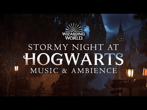 Harry Potter | ⛈️ Hogwarts Peaceful Music & Ambience, Thunderstorms, Rain & Thunder Soundscape