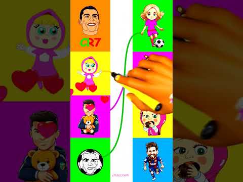 Masha Bear Ronaldo #matching colours🟠🟡🟣🟢Game🎮🎮 #shorts #viral