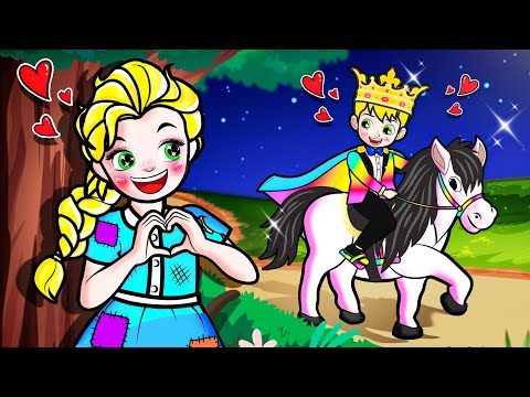 [🐾paper dolls🐾] Broke Princess Elsa and Rich Little Prince Cute Love Story - Rapunzel Family