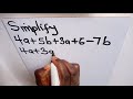 Identifying and Simplifying Like Terms