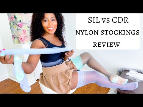 Nylon Stockings - Secret In Lace Vs Cecilia De Rafael Try On