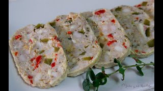 Pastel frío de pollo con orégano😋LLENO DE SABOR!