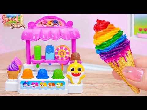 🌈Rainbow Ice Cream Making🌈How To Make Play Doh Rainbow Ice Cream Eating Asmr Recipes💞Sweet Baking💞