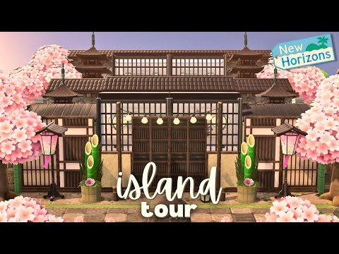 rural japanese village in acnh | island tour