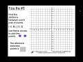Calculating Distances on a Coordinate Plane