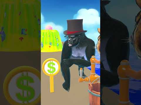 Tiger VS Stylized Wolf, Kids Saving Game  #3danimals #animals #cartoon #funny