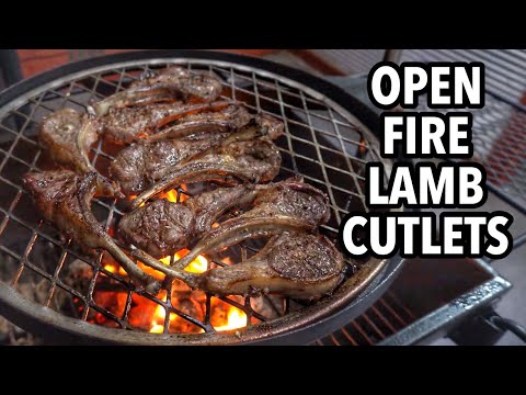 Lamb Cutlets Grilled Over the Fire Using an Easy Homemade Marinade