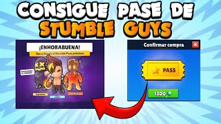 DESBLOQUEO TODO EL PASE DE STUMBLE GUYS!