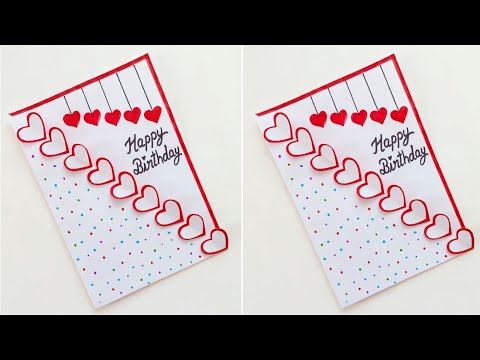 How to make white paper Happy Birthday greeting card | DIY Birthday card gift idea for best friend