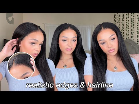 HYPER-REALISTIC EDGES on Kinky Texture Wig Install | ILIKEHAIR