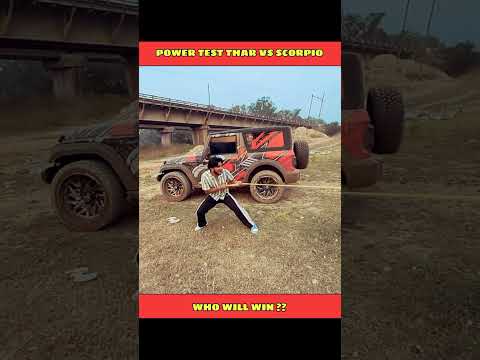 Tug of war between Thar and Scorpio | Who will win ? #shorts