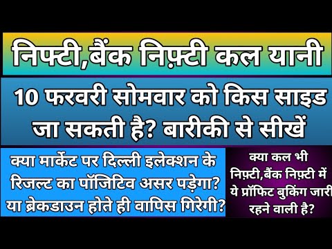 निफ़्टी,बैंकनिफ्टी में कल किस लेवल से गिरावट हो सकती है?Nifty & BankNifty Prediction for Monday