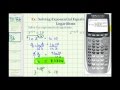 Solving Exponential Equations and Logarithms