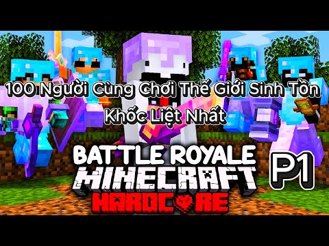 100 Người Cùng Chơi Thế Giới Sinh Tồn Khốc Liệt Nhất Trong Minecraft P1 | AbcMC