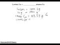 Converting Metric Tons of Copper