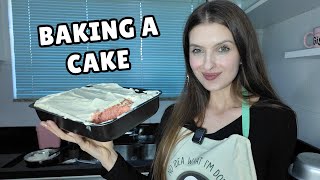 How to bake a cake in English