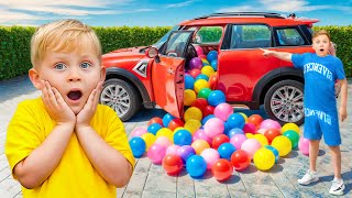 Kids play with balloons - Funny stories for kids