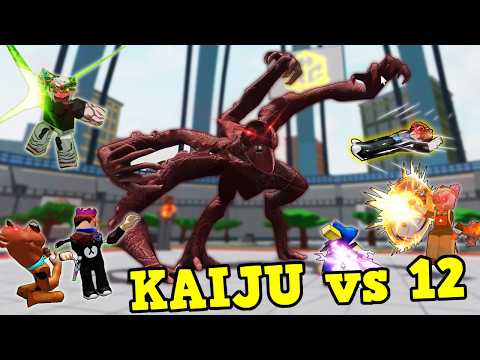 😱 KAIJU vs 12 en Los Campos de Batalla de Héroes ROBLOX (El Arquitecto en Heroes Battleground) 🔥