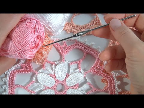 Amazing Lacy Crochet Motif/How to Join Crochet Motifs/Crochet Complex Stitches/Step by Step Tutorial