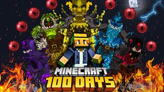 I survive 100 Days to Defeat all type of ELEMENTS in minecraft