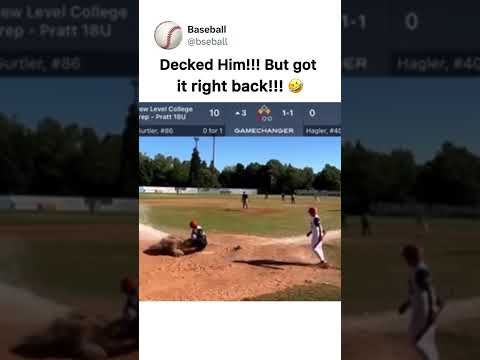 Got It Right Back!!! 🤣😱 #baseball