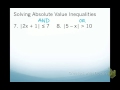 Absolute Value and Inequalities Concepts