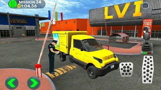 Yellow Cargo Mini Truck Driving Near Big Mall Parking Lot #9 - VIP Cars Simulator - Android Gameplay