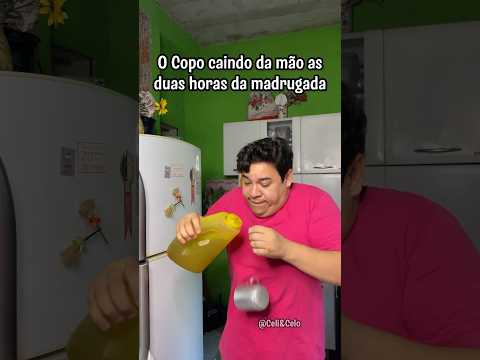 Quando o Copo cai da mão de madrugada 🤣 #comedia #humor