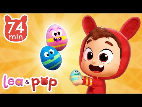 Aprende los animales del campo con huevos sorpresa 🐣 Vídeos educativos de Lea y Pop