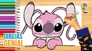 Cómo dibujar a ÁNGEL (amiga de Stitch) 💗 💖🖍️ | Dibujo fácil para niños