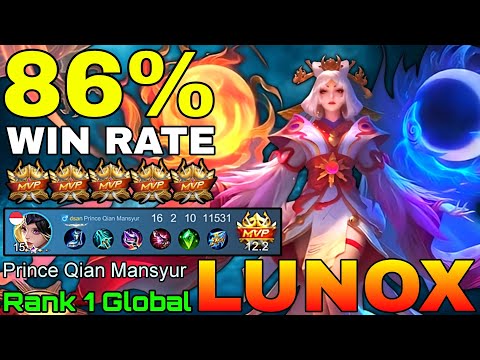 86% Win Rate Lunox Deadly Midlaner - Top 1 Global Lunox by Prince Qian Mansyur - Mobile Legends