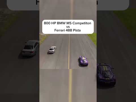 800 HP BMW M5 Competiton vs Ferrari 488 Pista ! #automobile