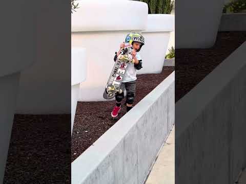 4 year old is relentless and determined to land his trick. #skateboardingisfun