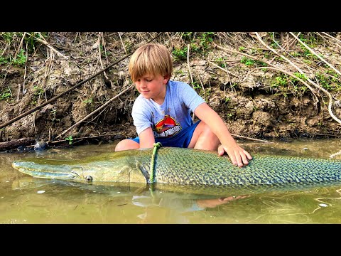 9-Year-Old Lands River Monster 🦖