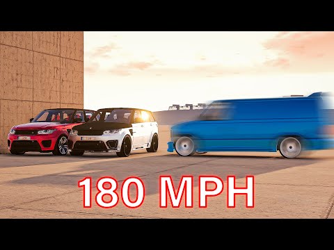 2x Range Rover Sport SVR vs Van 💥180MPH💥 Crash Test - BeamNG.Drive