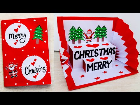 Christmas pop-up card // Merry Christmas greeting card making // Christmas card handmade