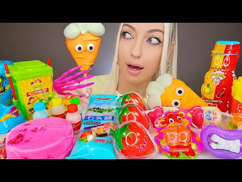 ASMR EATING LOLLIPOP, CANDY, ICE CREAM, MARSHMALLOW, JELLY DESSERT MUKBANG, 막대사탕, 젤리 캔디 먹방