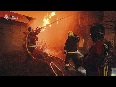 YouTube video thumbnail: Russia Launches Massive Aerial Attack on Kyiv, Injuring at Least 23