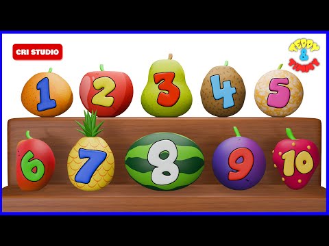 1 To 10 Numbers & Fruit Names | Toddler Videos | Numbers for Kids | 123 go | Preschool | Counting