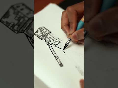 [ASMR] Drawing Enderman From Minecraft