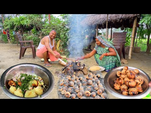 अमेरिका वाले भईया ने बनया बिहारी स्टाल बाटी चोखा, देखते ही मूंह में पानी आगया | Litti Chokha Recipe