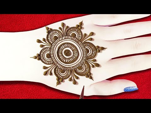 Stylish Gol Tikki Mehndi Design Latest | Very Easy Mehndi Designs |Simple Henna Mehndi Design