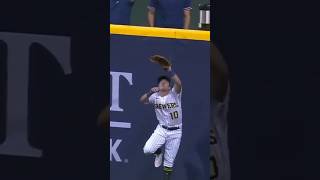 Leaping Catch at the wall | Brewers Outfielder Sal Frelick Debut Game 🔥 #mlbtonight