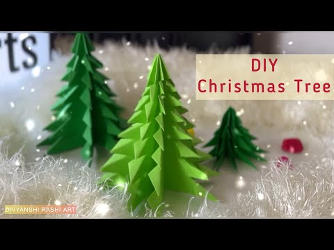 DIY Christmas Tree with paper 🎄 | christmas craft ideas #christmasdecorations #origamicraft
